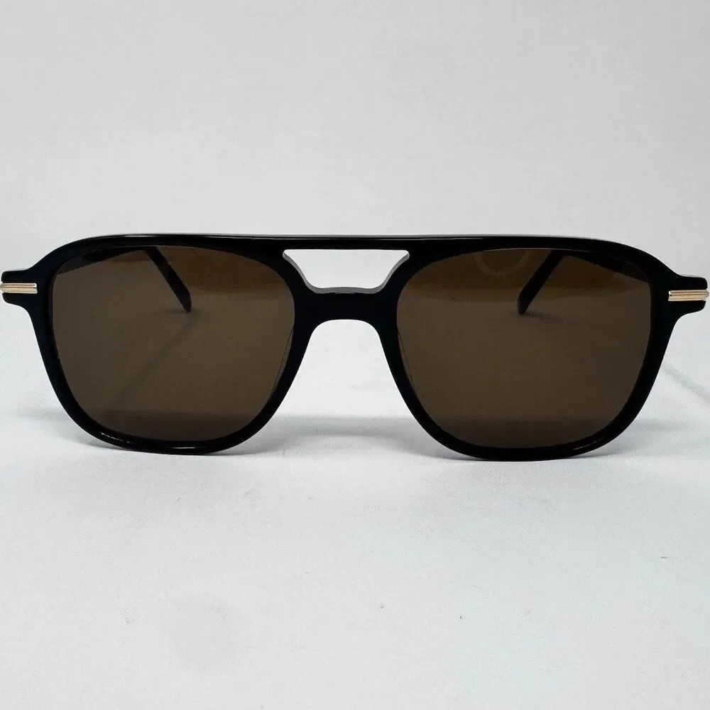 Brimmer W 3102 Black Gold Aviator Sunglasses 52-18-145 Made In Italy